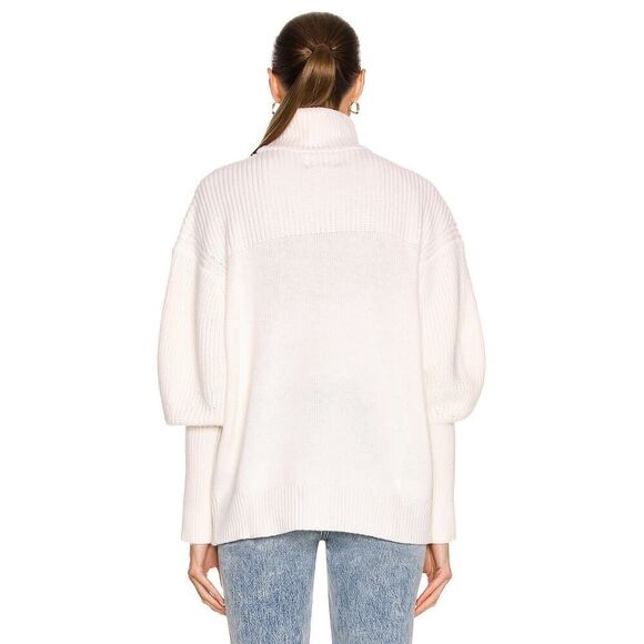 LOULOU STUDIO Tapia Wool Cashmere Sweater in cream Large - Picture 3 of 10